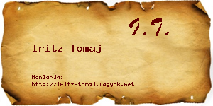 Iritz Tomaj névjegykártya